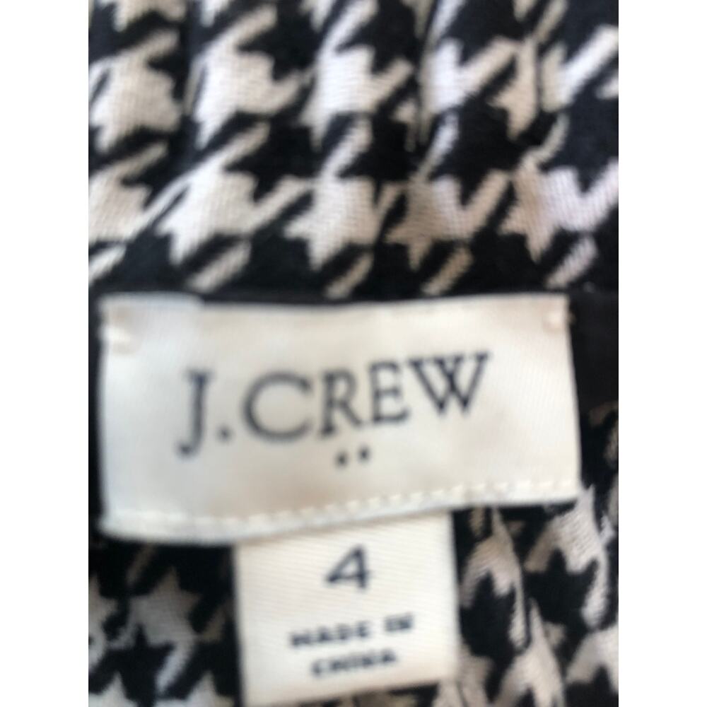 J.Crew Houndstooth Pencil Skirt Black White Classic Preppy Size 4 - Picture 4 of 4